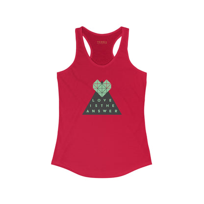 Love is the Answer Women's Racerback Tank (multi colors)