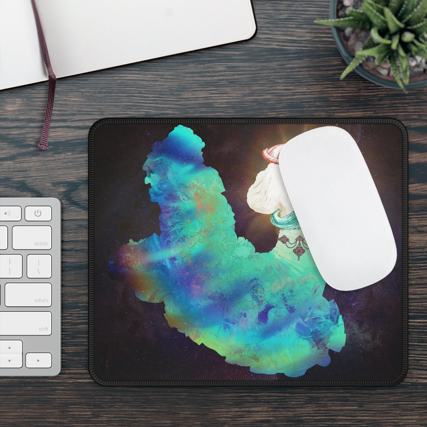 Astro Dog of Time Large Mouse Pad | Surreal Art