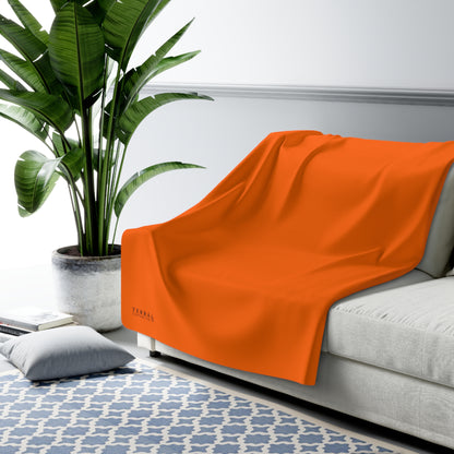 Hunter Safety Orange Sherpa Fleece Blanket