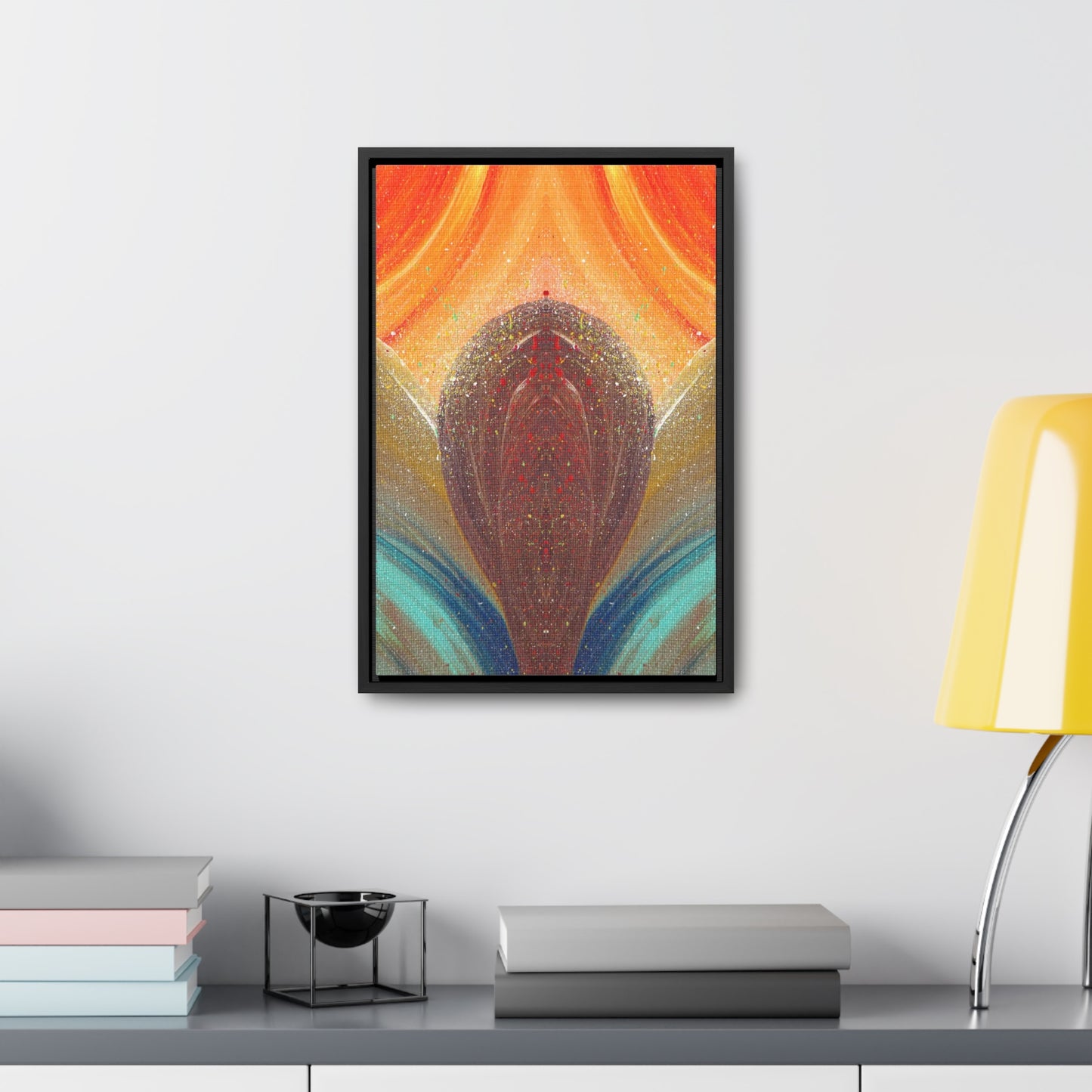 Flow of Magnetism Framed Canvas Print