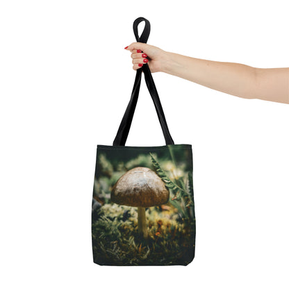 Mossy Mushroom House Artistic Tote Bag