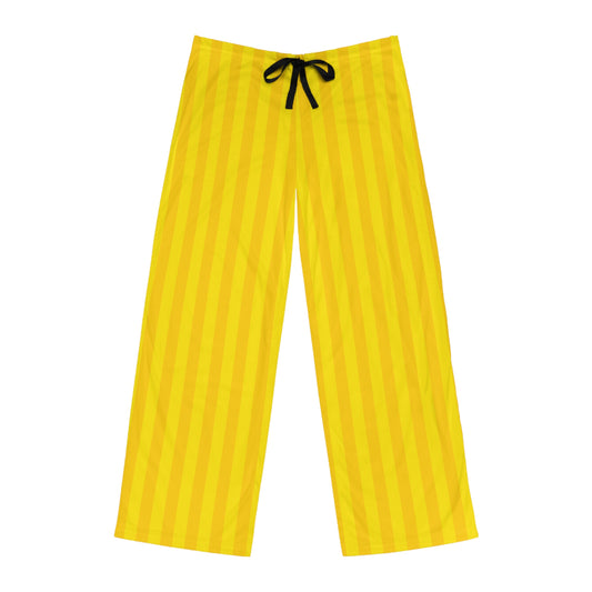 Citron Yellow Striped Men's Pajama Pants