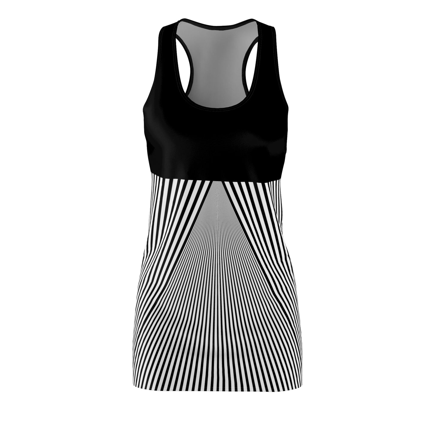 Hypnotic Stripes Slinky Racerback Dress