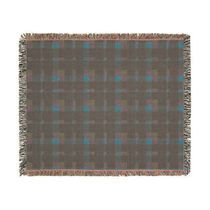 Warm Color Blocks 100% Cotton Woven Blanket (3 sizes) | Made In USA