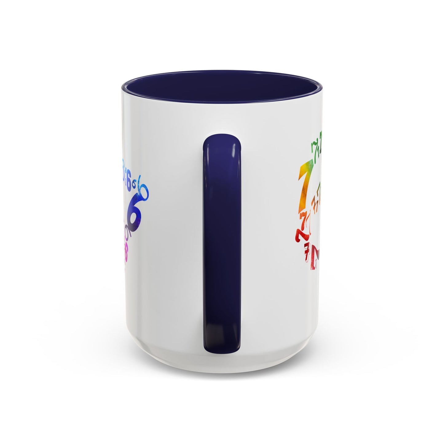 6-7 Meme Illusion Colorful Handle Ceramic Mug (11, 15oz)
