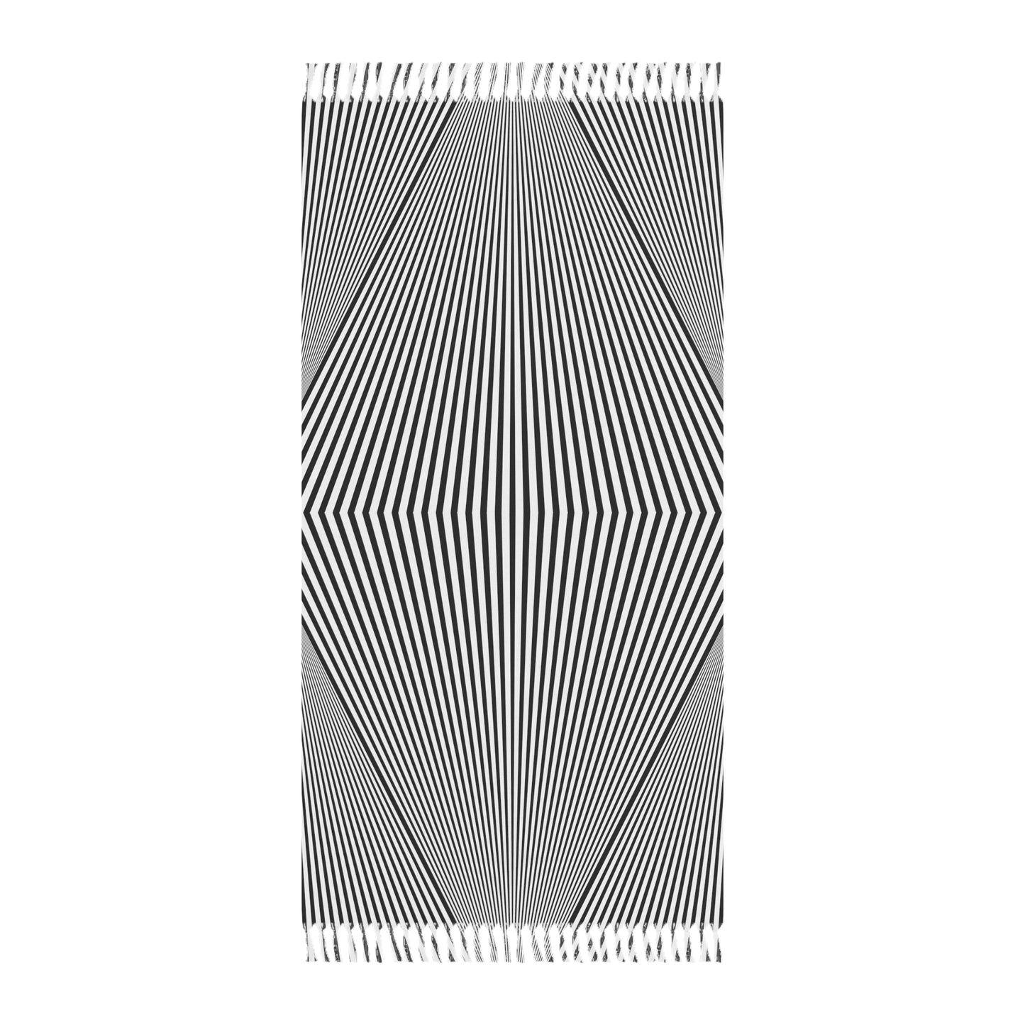 Hypnotic Stripes Washable Fabric Bath Rug