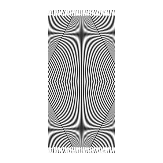 Hypnotic Stripes Washable Fabric Bath Rug