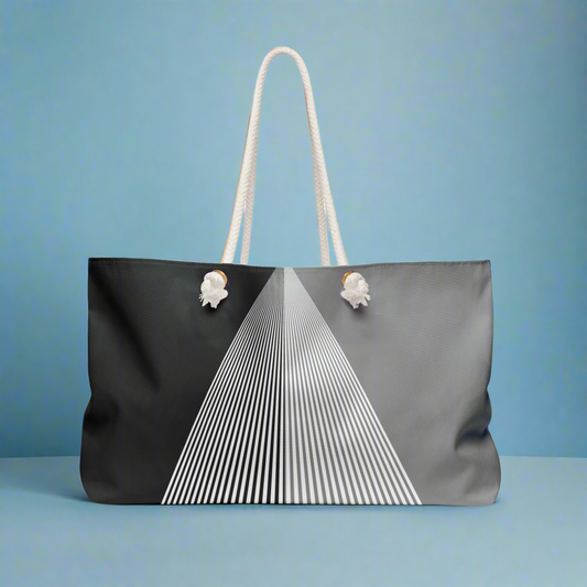 Gray + Black Duality Weekender Bag