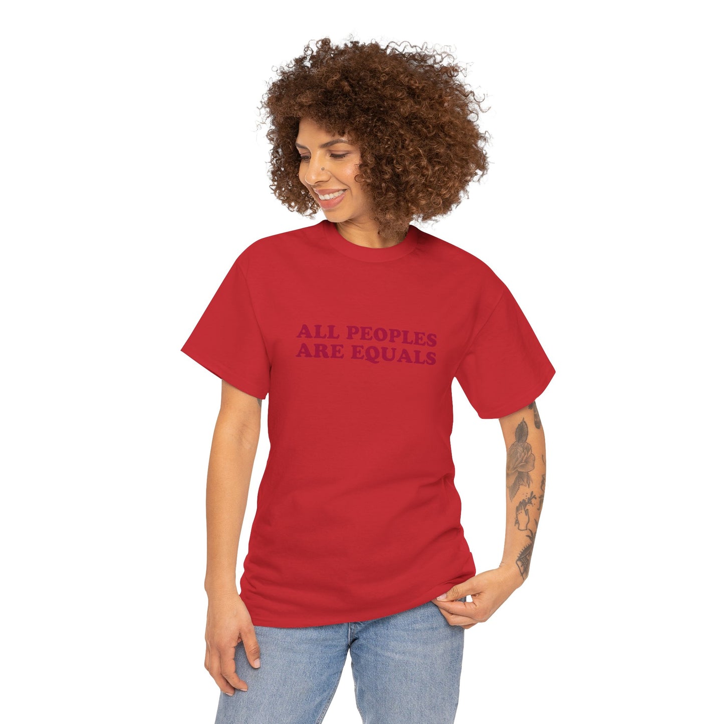 All Peoples Are Equals Adult 100% Cotton T-Shirt (Multicolors)