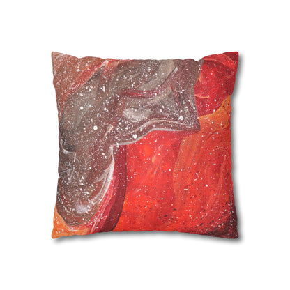 Waves of Creation Painting Faux Suede Throw Pillow Case (multi sizes)