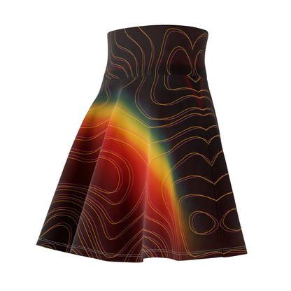 Spectral Heat Wave Women's Flowy Skirt