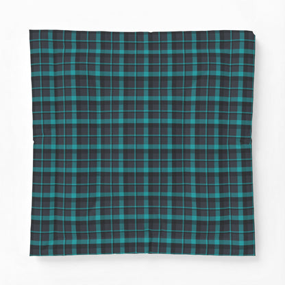 Muted Purple + Green Plaid 100% Cotton Comforter