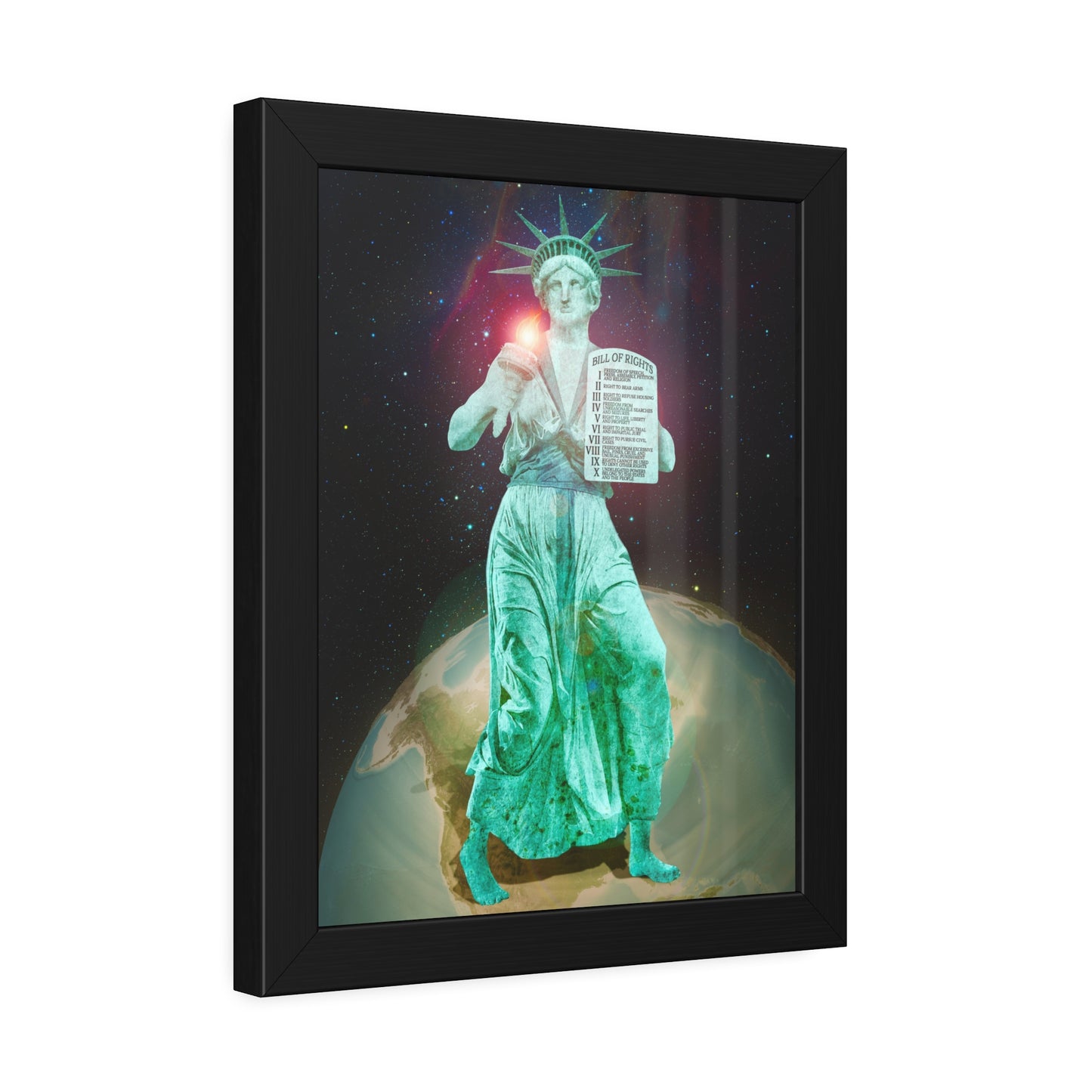 Divine Lady Liberty Framed Print | Surreal Art