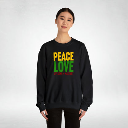 Peace, Love, Live Long + Make Art Women's Sweatshirt