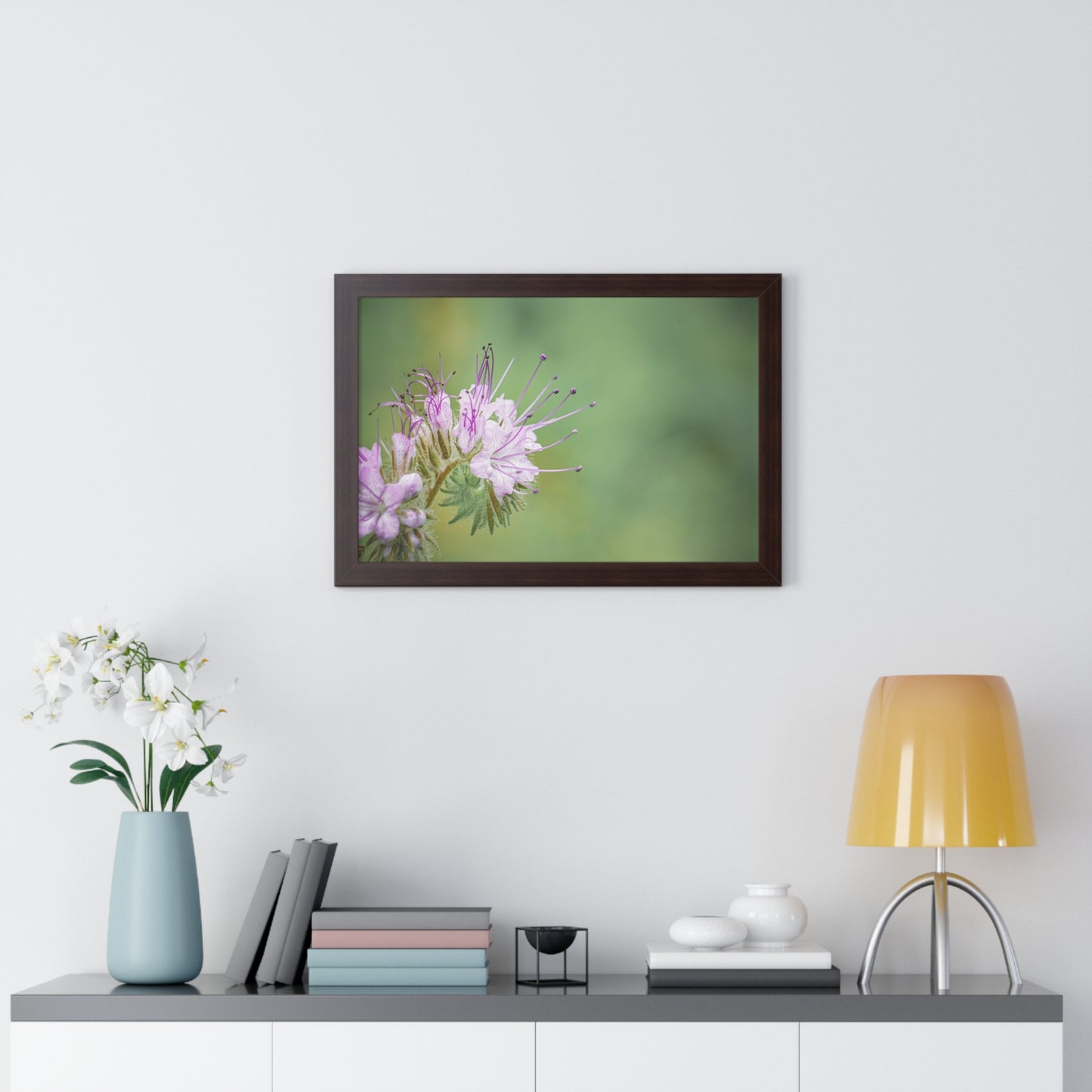 Macro Purple Wildflowers Framed Matte Print