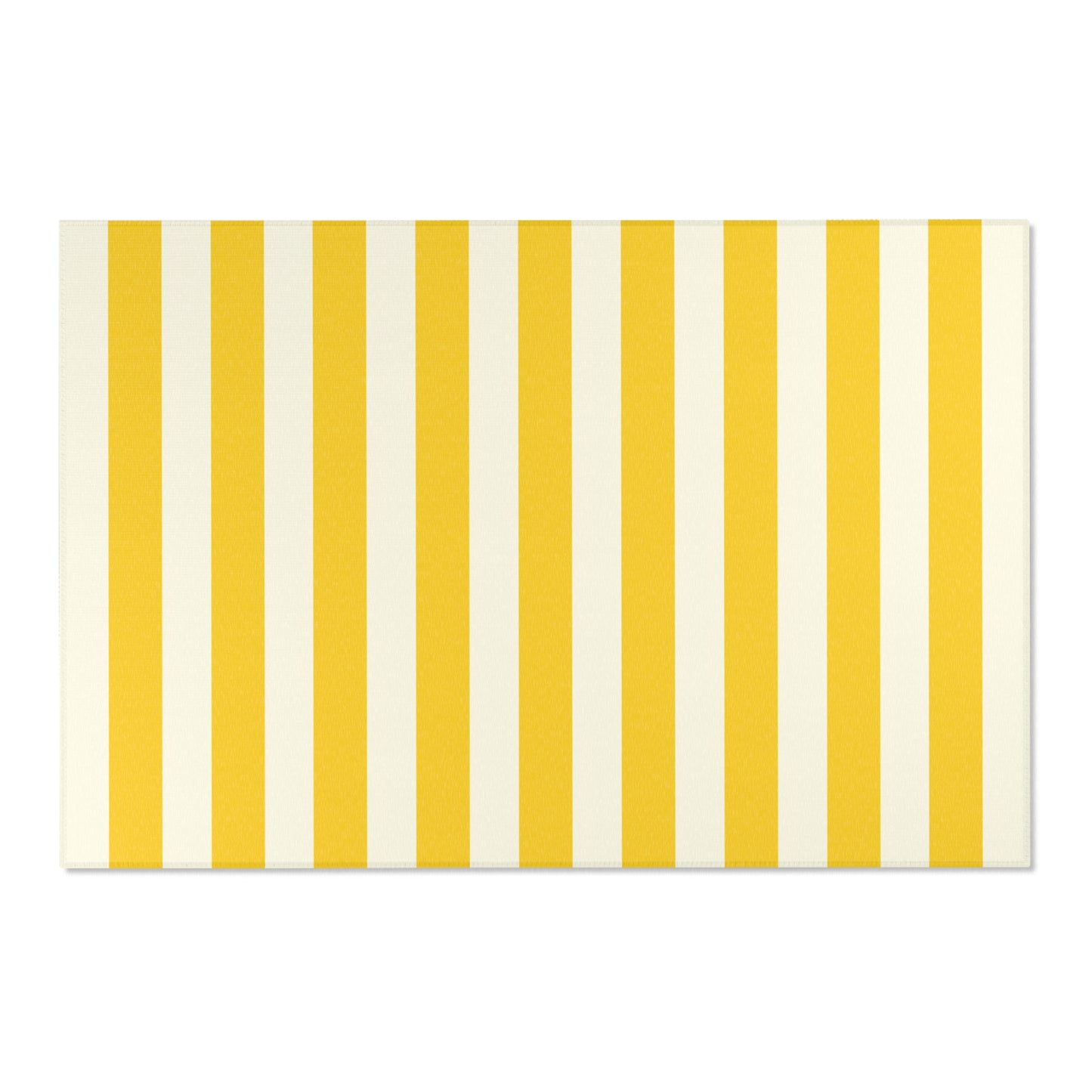 Lemony Yellow Stripes Indoor Rug