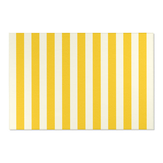 Lemony Yellow Stripes Indoor Rug