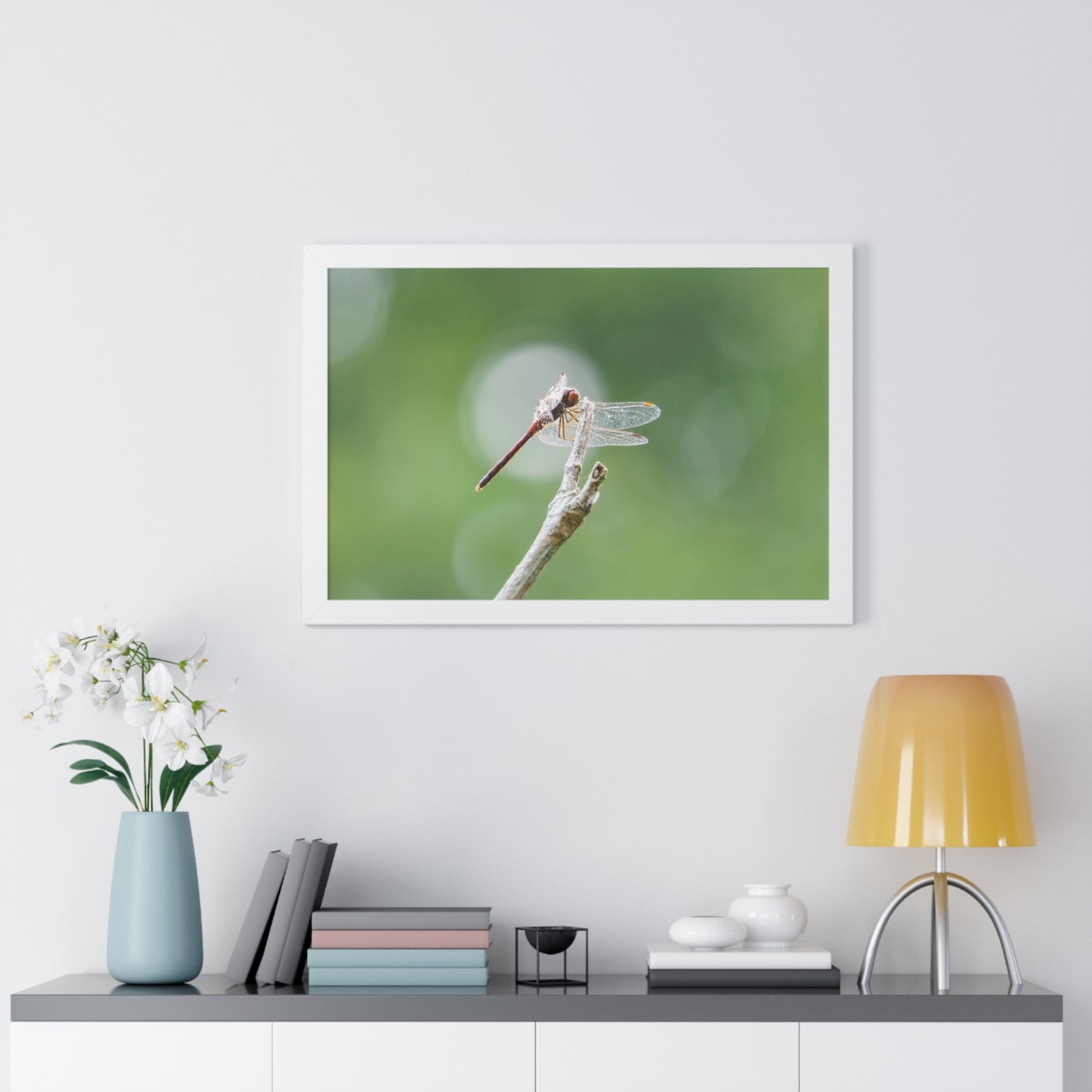 Dramatic Dragonfly Framed Matte Print