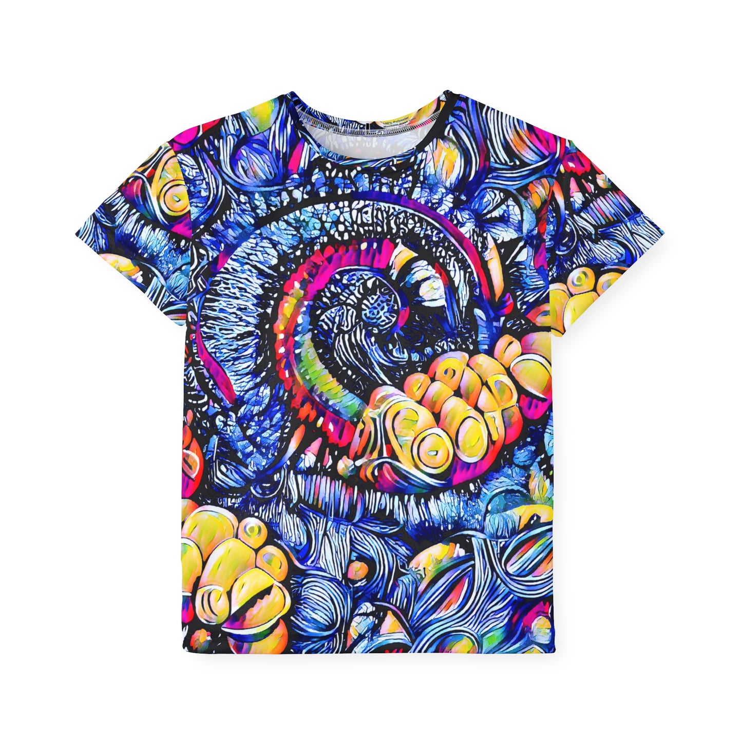 Colorful Time Spiral Kids' Poly Tee