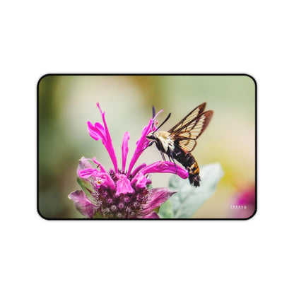 Hummingbird Moth Pollinates Flowers Full-Size Gaming Mousepad