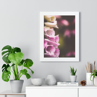 Foxglove Flowers Framed Matte Print