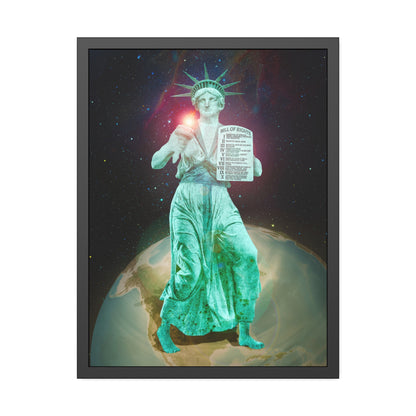 Divine Lady Liberty Framed Print | Surreal Art