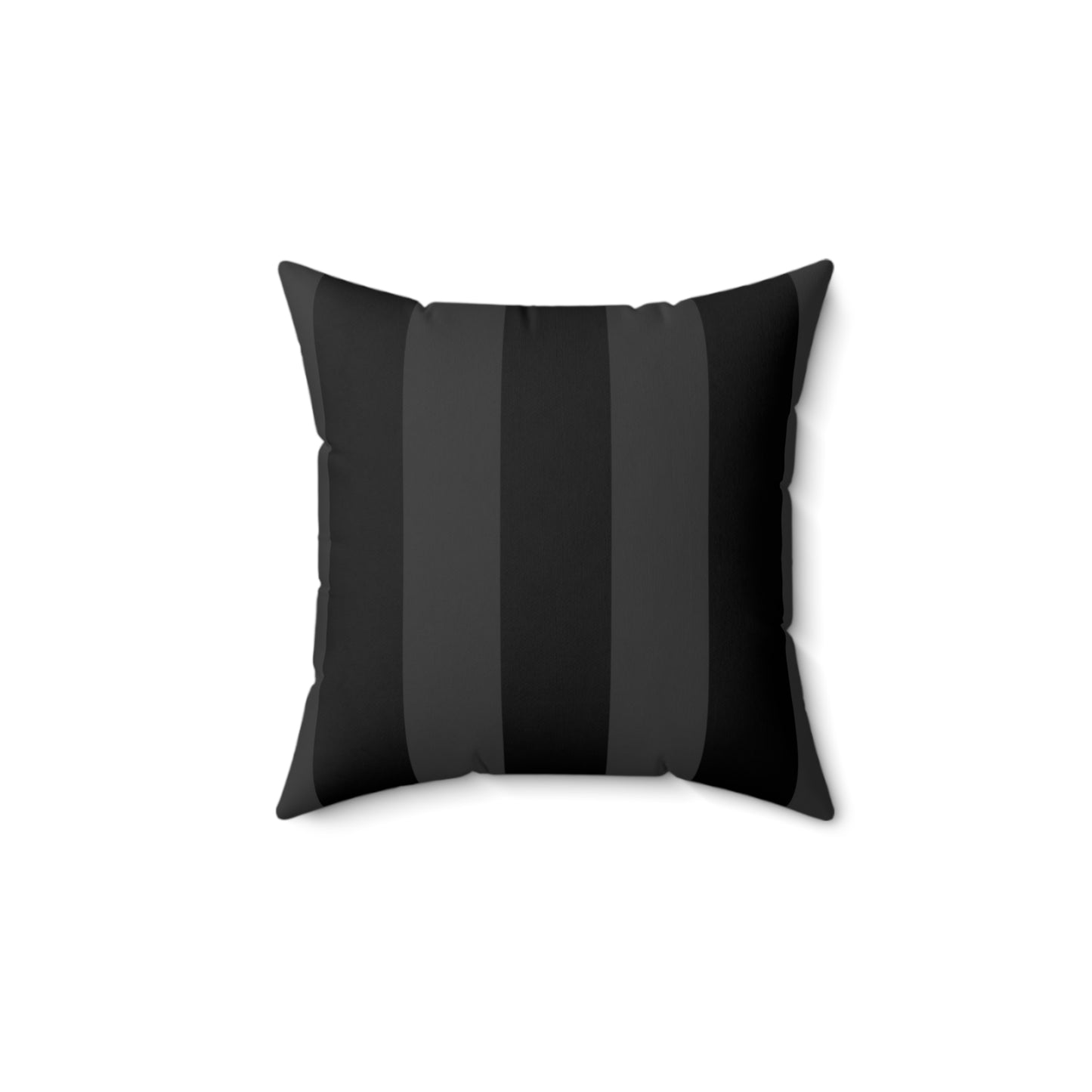 Gray & Black Vertical Striped Faux Suede Throw Pillow