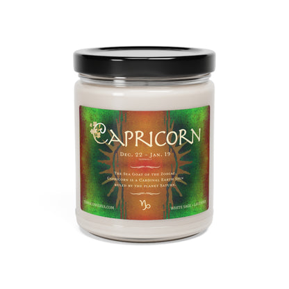 Capricorn Zodiac Vibes 9oz Soy Candle, 5 scents