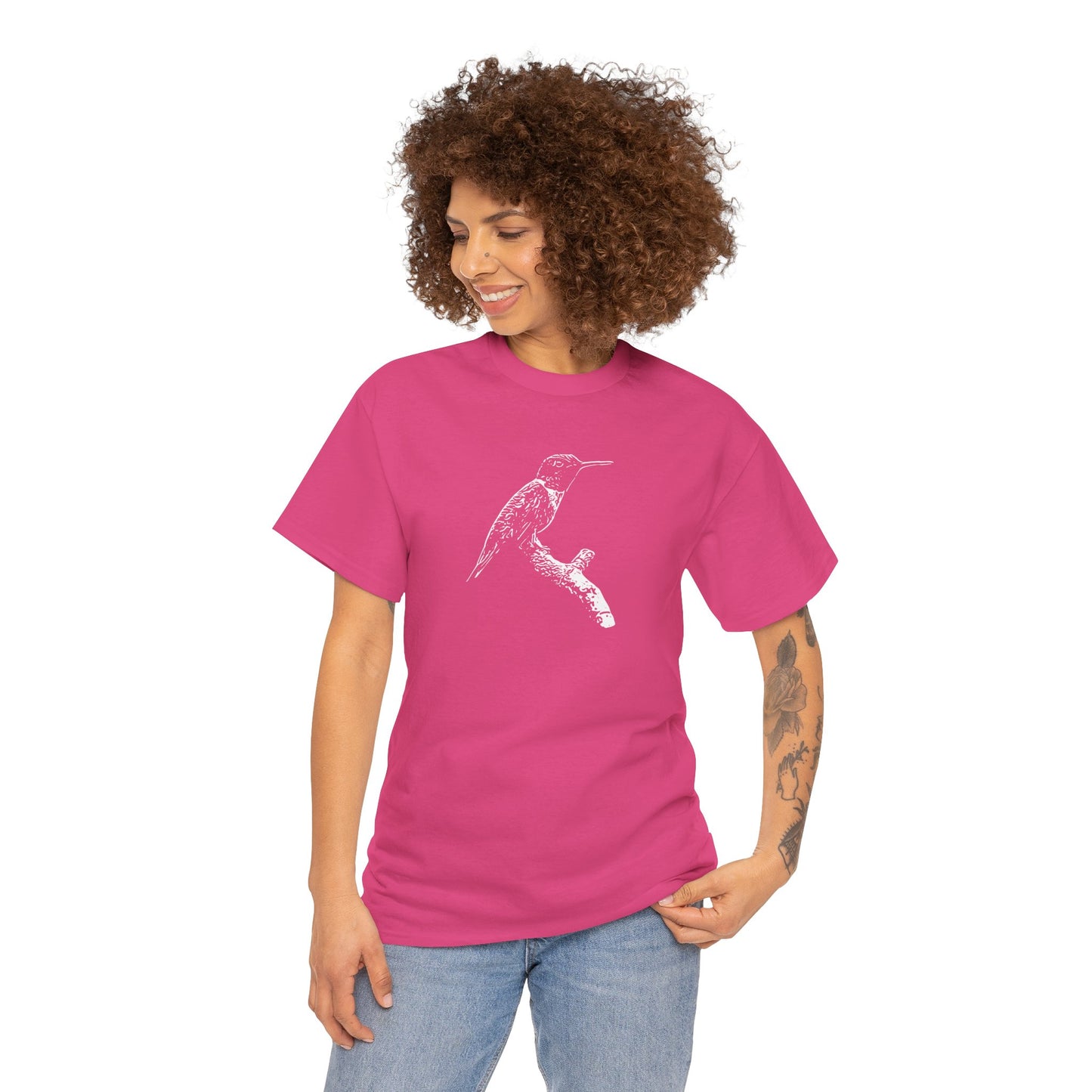 Hummingbird Adult 100% Cotton T-Shirt (Multicolors)