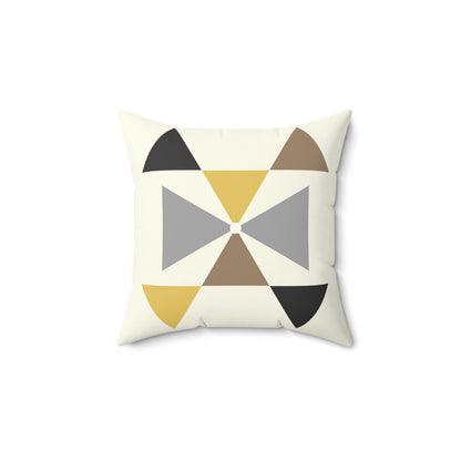 Geometric Triangle Design Faux Suede Throw Pillow