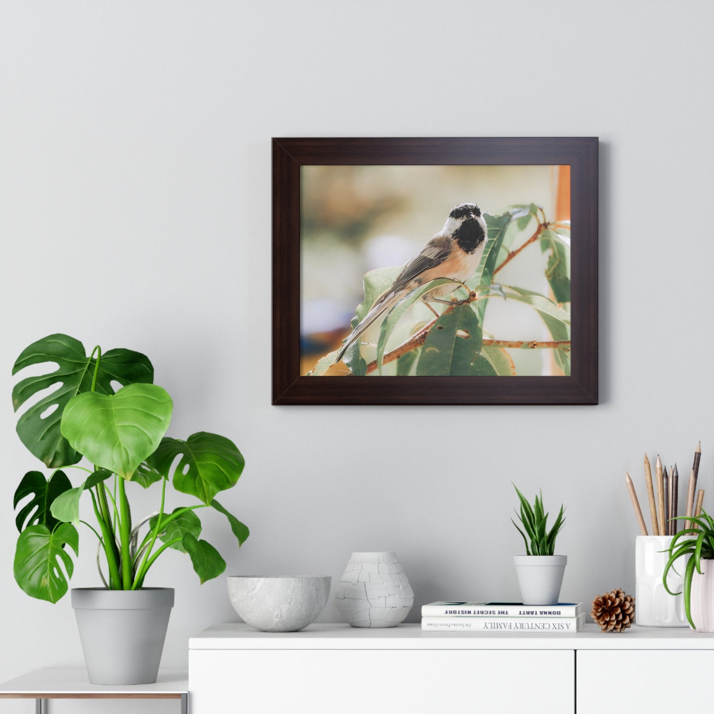 Black-Capped Chickadee Framed Matte Print