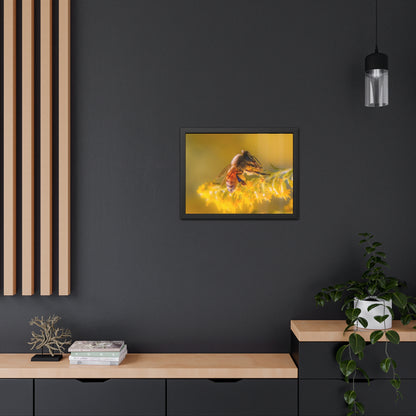 Golden Honey Bee Framed Fine Art Photograph