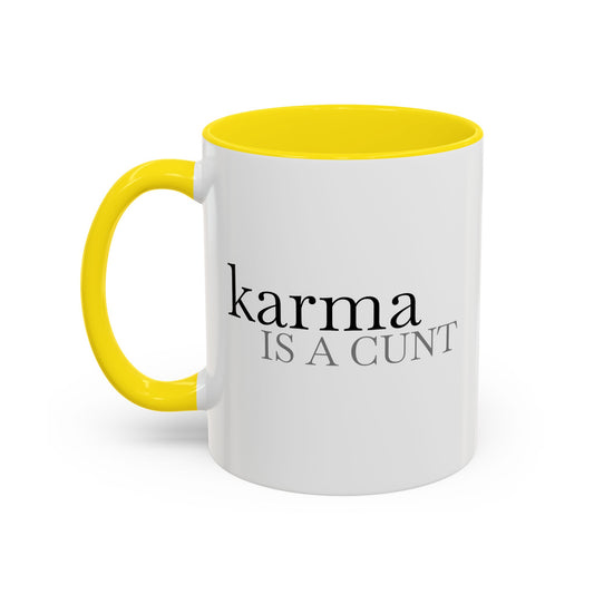 Spicy Karma Colorful Handle Ceramic Mug (11, 15oz)