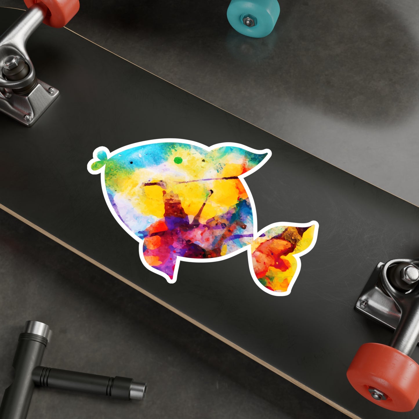 Happiness is a Painted Fish Vinyl Decal Stickers