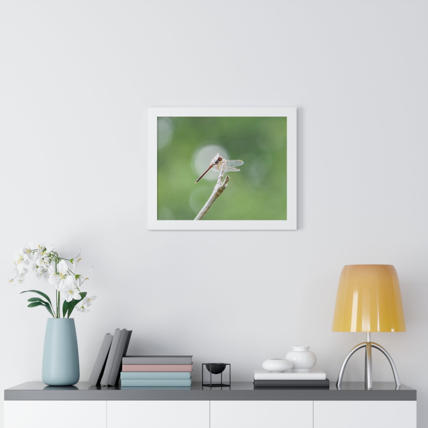 Dramatic Dragonfly Framed Matte Print