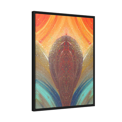 Flow of Magnetism Framed Canvas Print