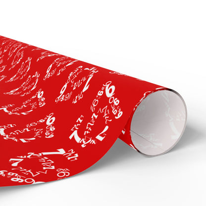 6-7 Meme Illusion Red + White Wrapping Paper Roll (3 sizes)