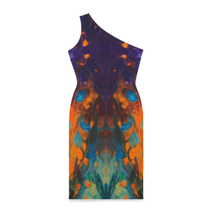 Dog Star Rises Women's Asymmetrical Shoulder Dress