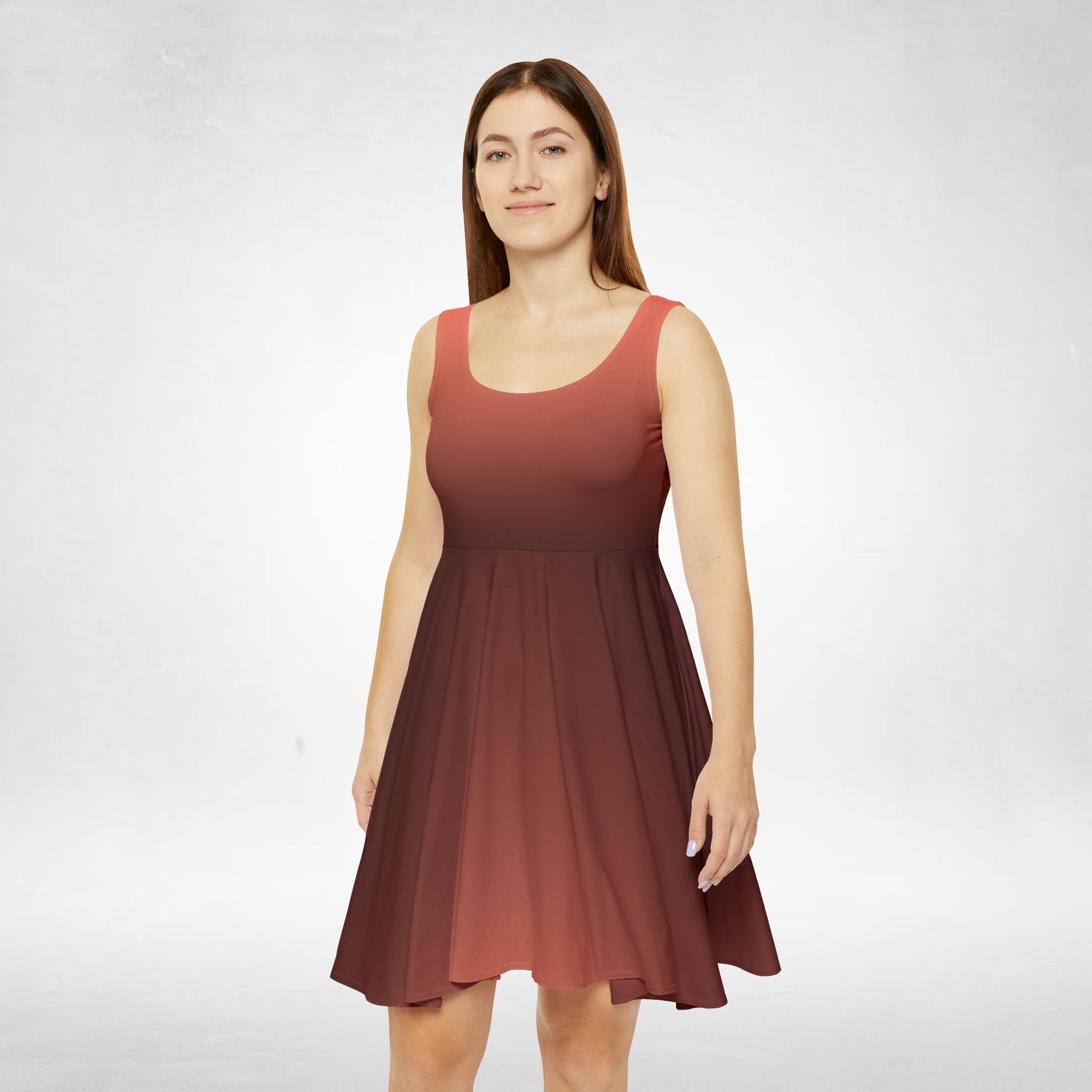 ombre skater dress Red Ombre Figure Skating Dress