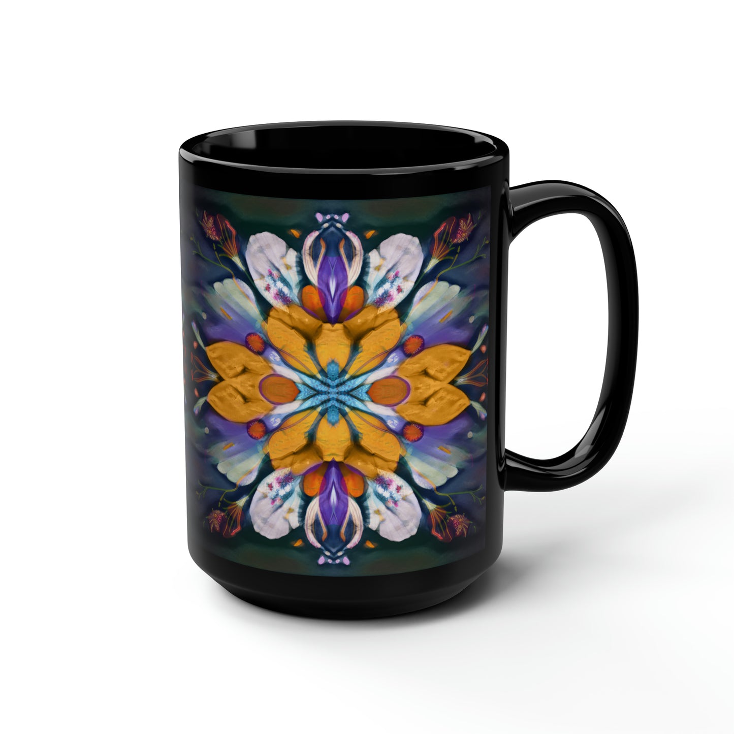 Flower Alchemy 15oz Black Mug