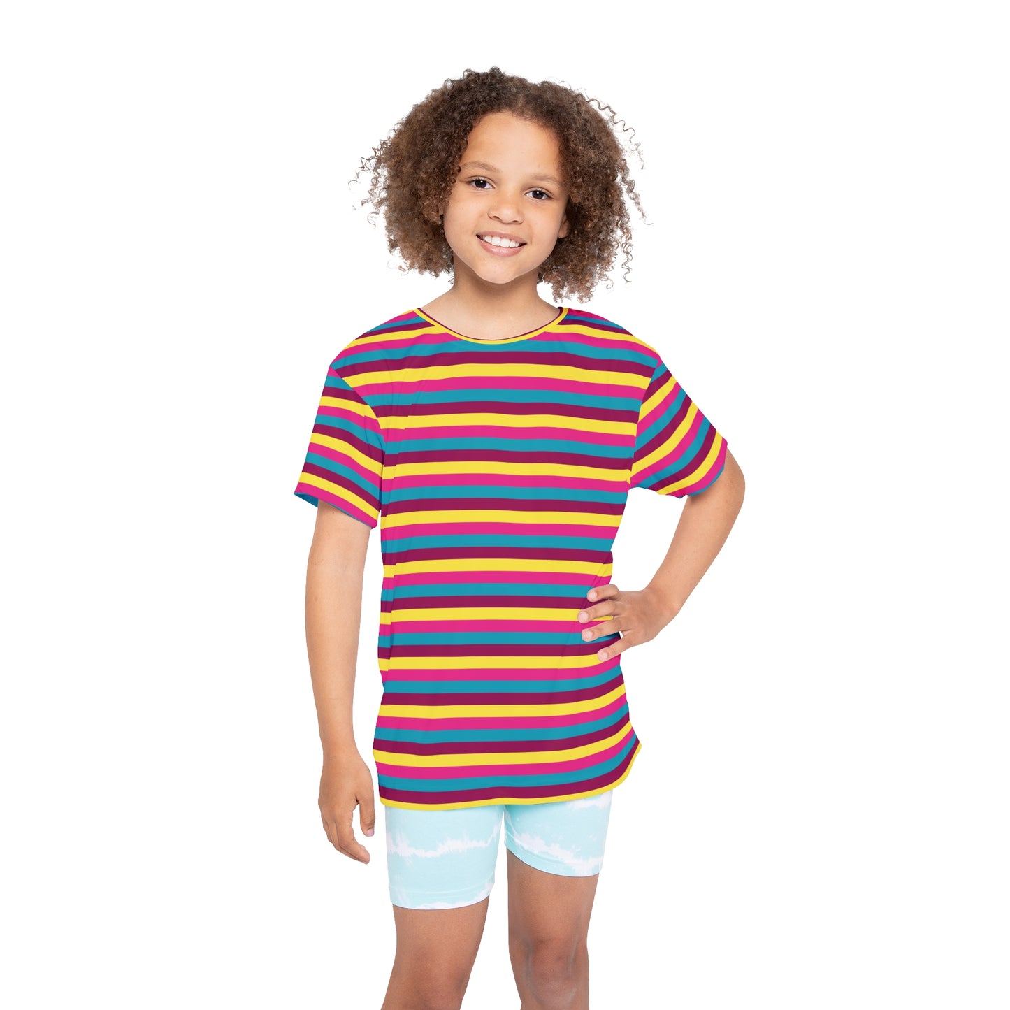 Pop Stripes Kids' Poly Tee