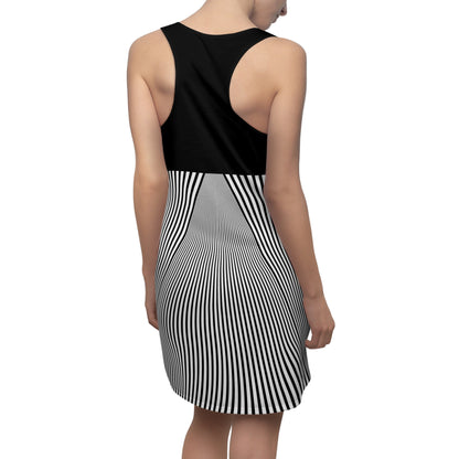 Hypnotic Stripes Slinky Racerback Dress