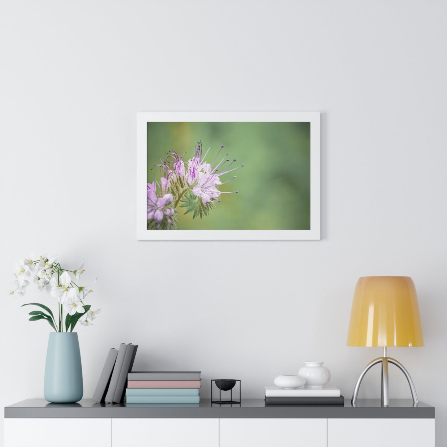 Macro Purple Wildflowers Framed Matte Print