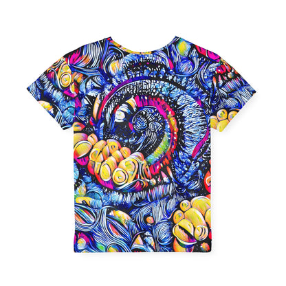 Colorful Time Spiral Kids' Poly Tee