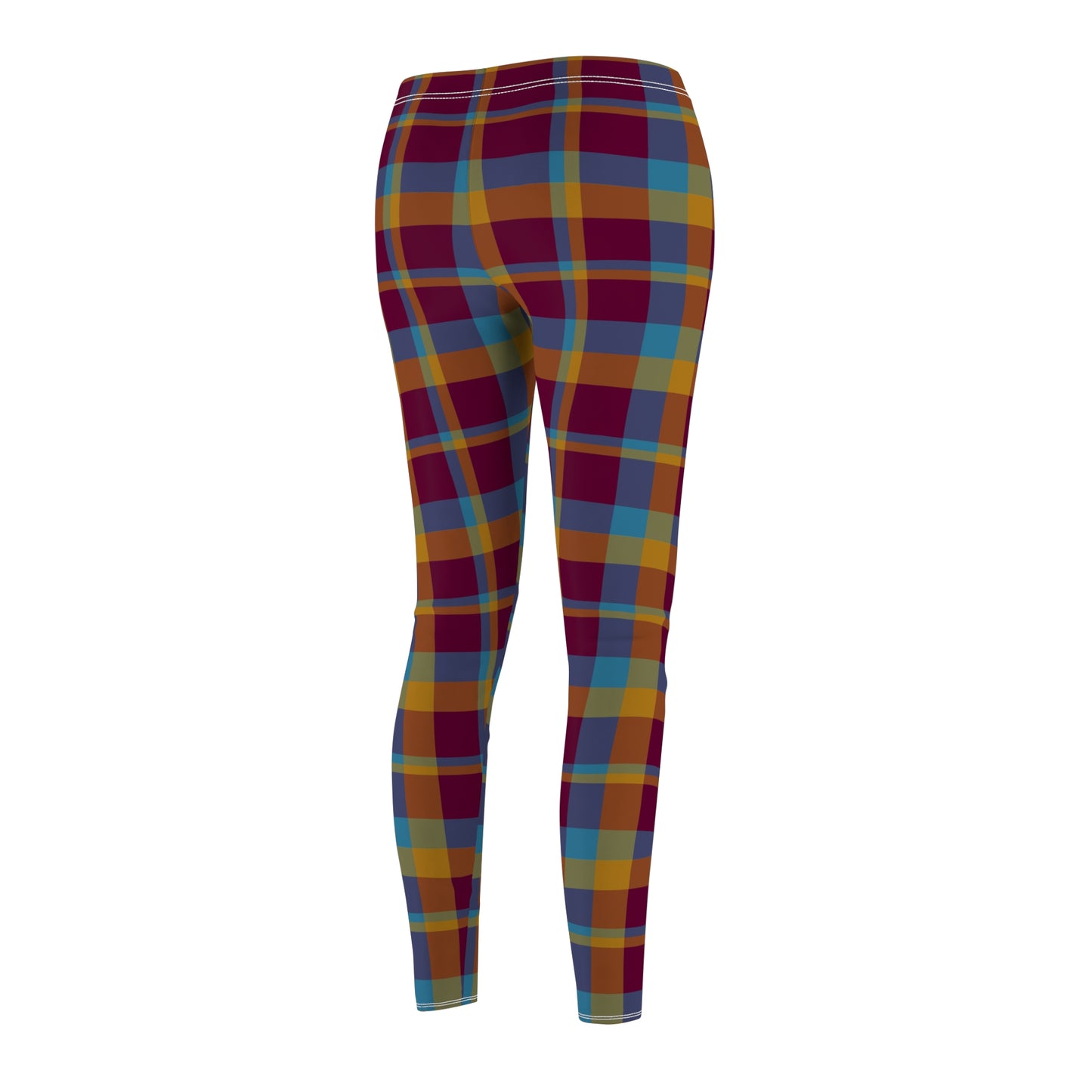 Mustard + Plum Plaid Women's Extra Soft Brushed Suede Leggings