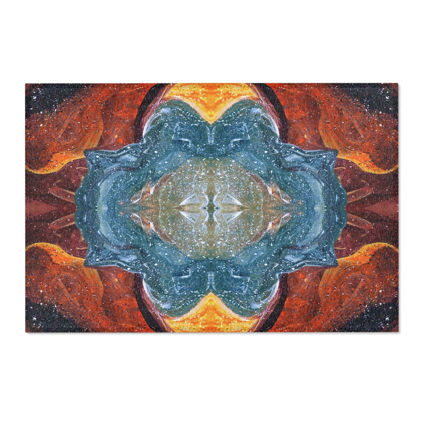 Cosmic Cell Division Abstract Art Indoor Rug