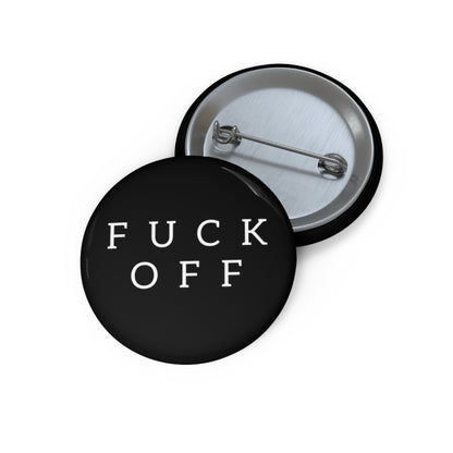 Fuck Off Minimalist Black Metal Pin | Made in the USA