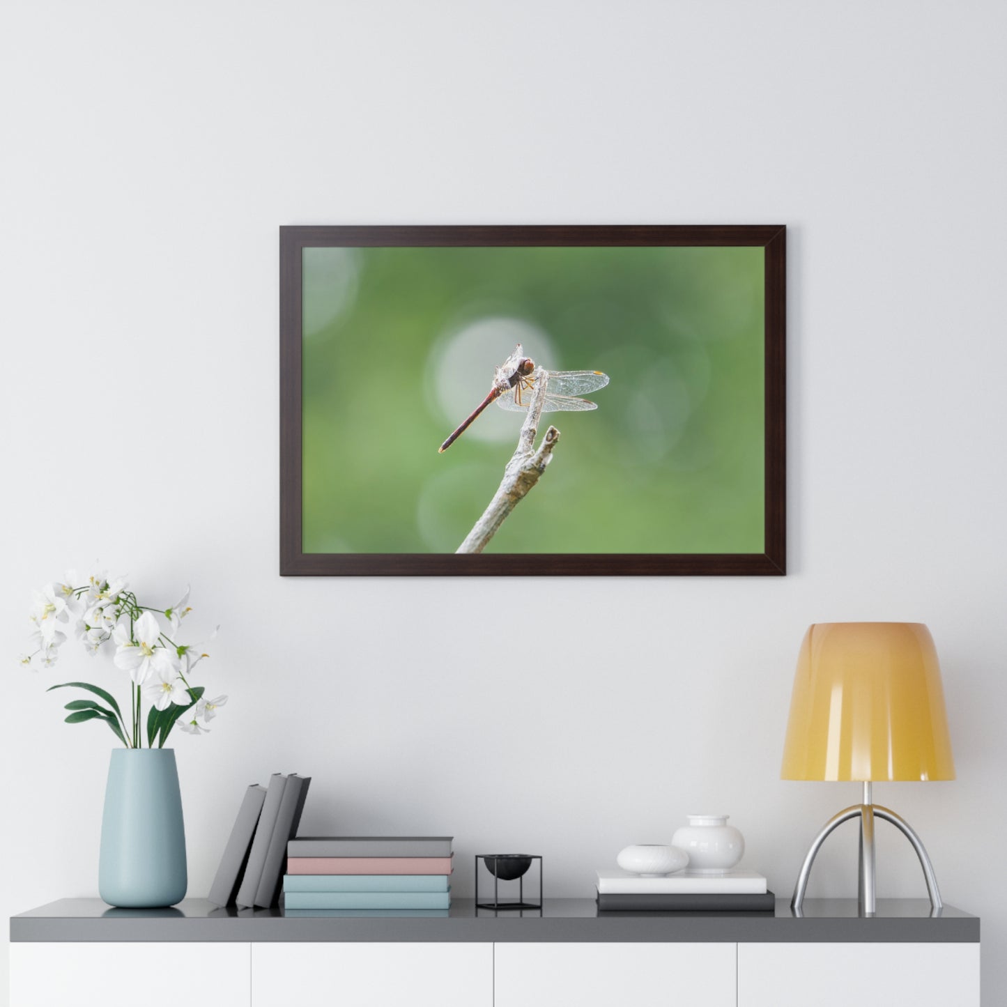 Dramatic Dragonfly Framed Matte Print