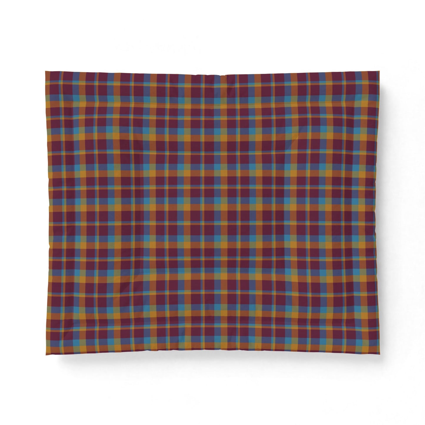 Mustard + Plum Plaid 100% Cotton Comforter