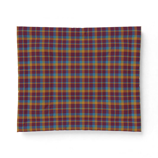 Mustard + Plum Plaid 100% Cotton Comforter